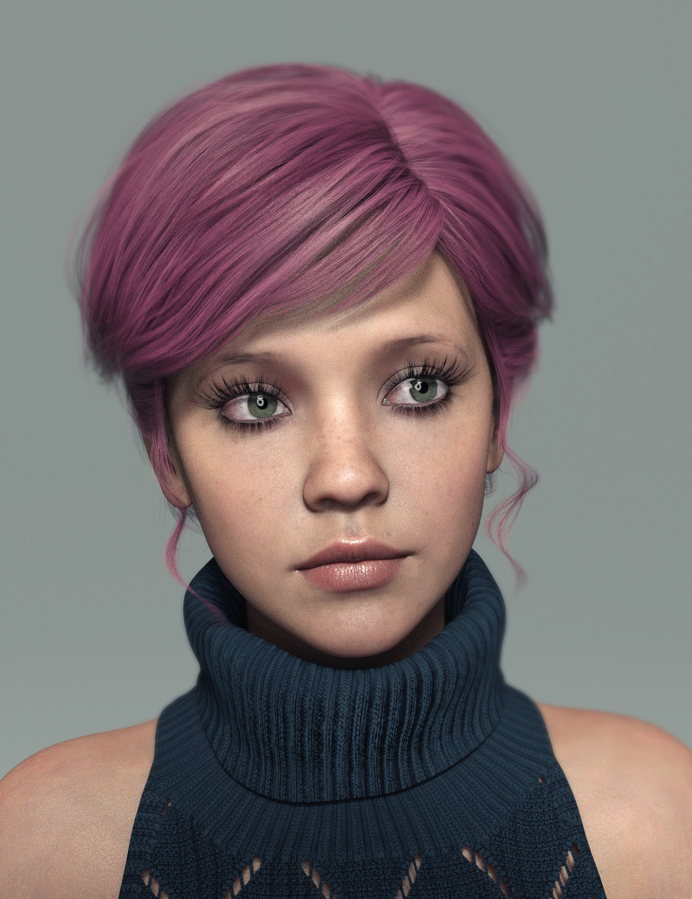 Amelia Hair for Genesis 8 Female(s) by: Sprite, 3D Models by Daz 3D
