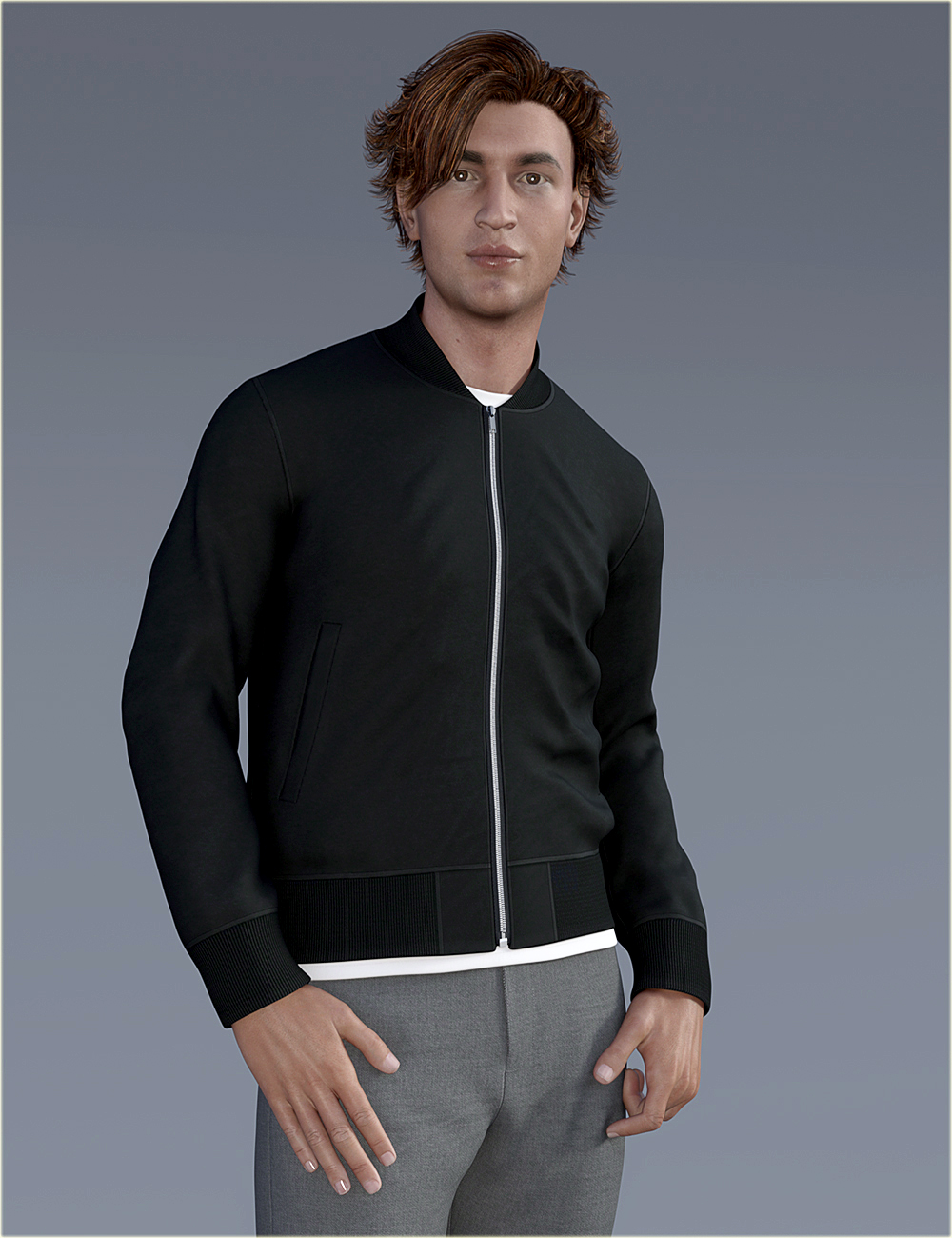 H&C dForce Basic Jacket Outfit for Genesis 8 Male(s) by: IH Kang, 3D Models by Daz 3D