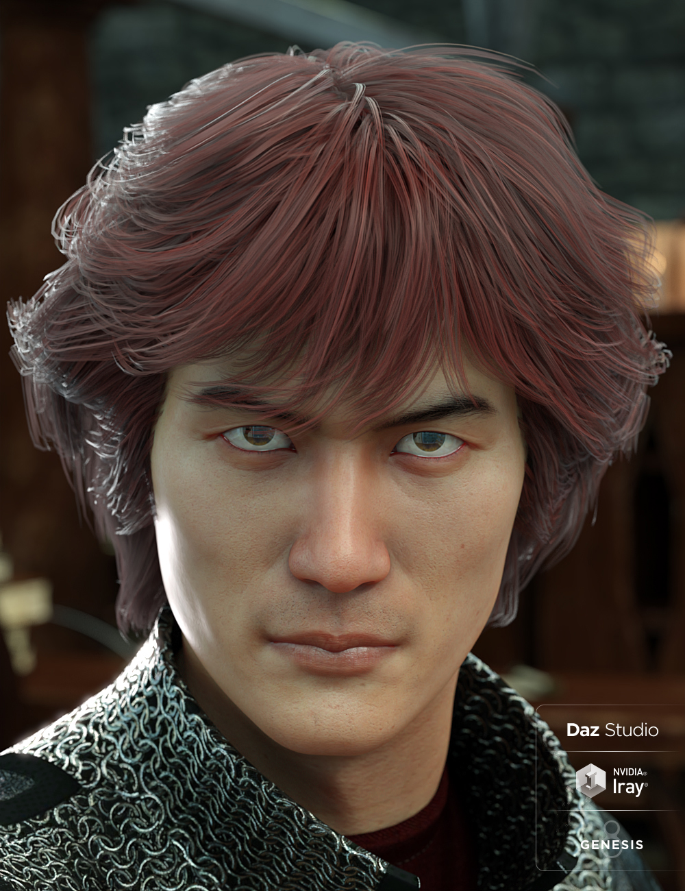 Varun Hair for Genesis 3 and 8 Male(s) by: 3DCelebrity, 3D Models by Daz 3D