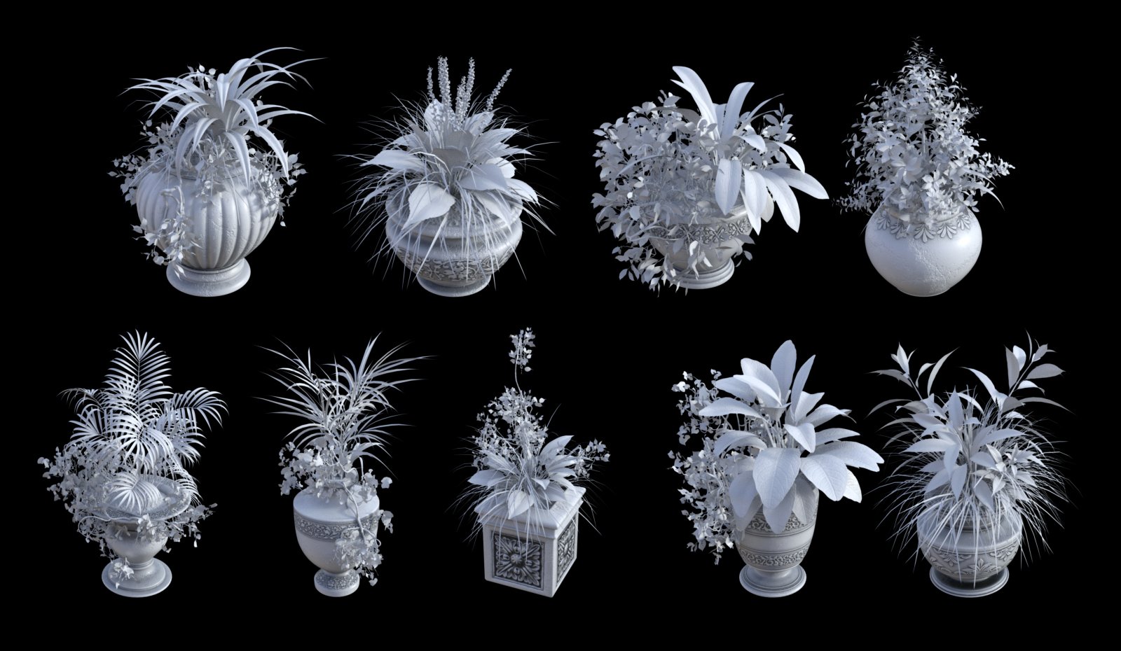 DGV Outdoor Planters by: DG Vertex, 3D Models by Daz 3D