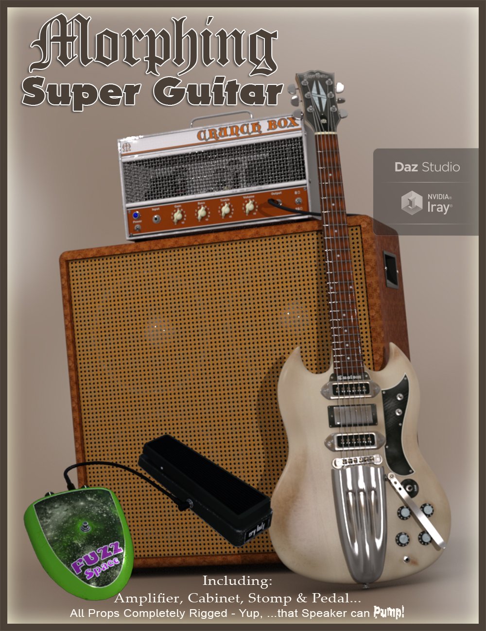 Morphing Super Guitar by: Td3d, 3D Models by Daz 3D