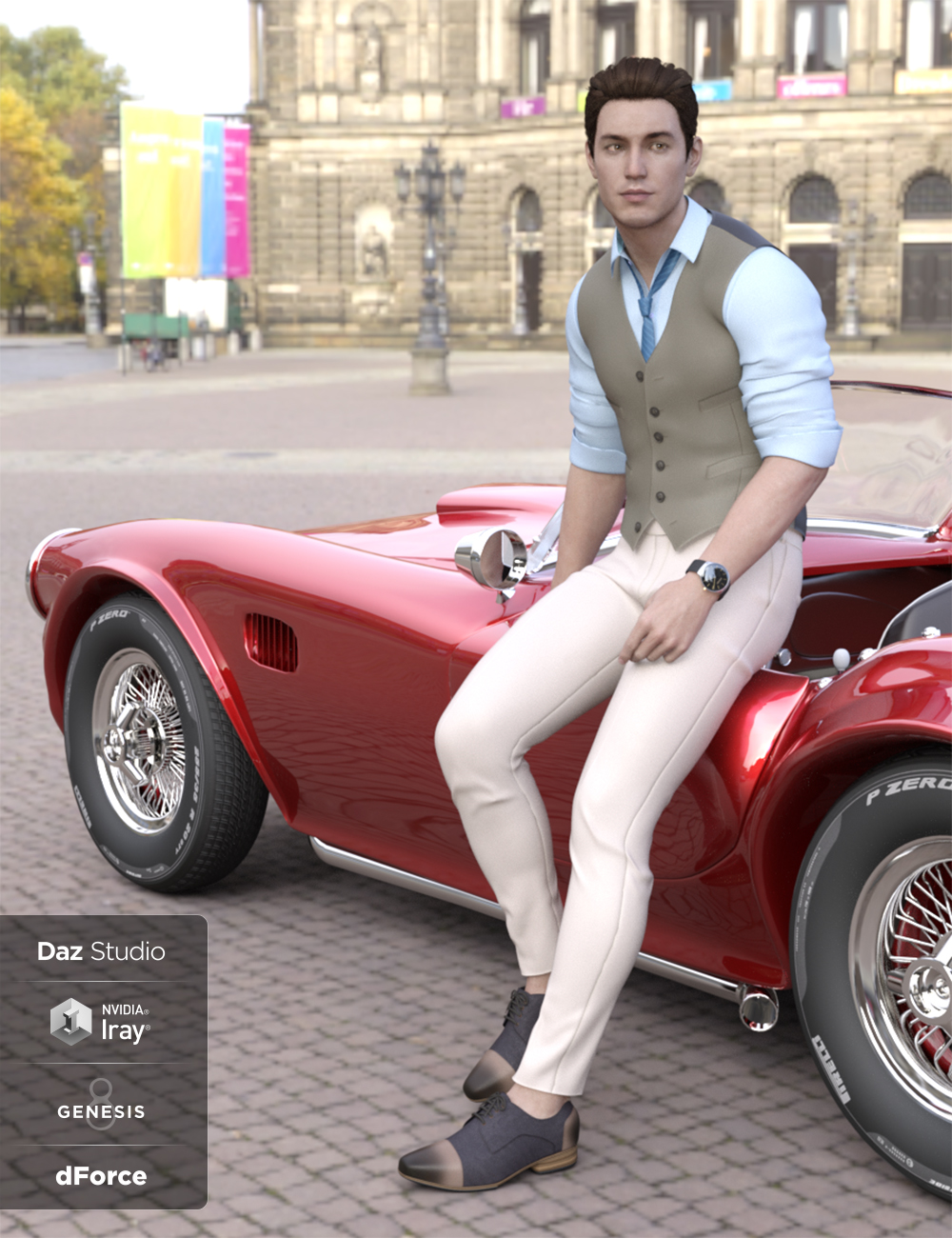 dForce Oxford Outfit for Genesis 8 Male(s) by: Blue Rabbit, 3D Models by Daz 3D