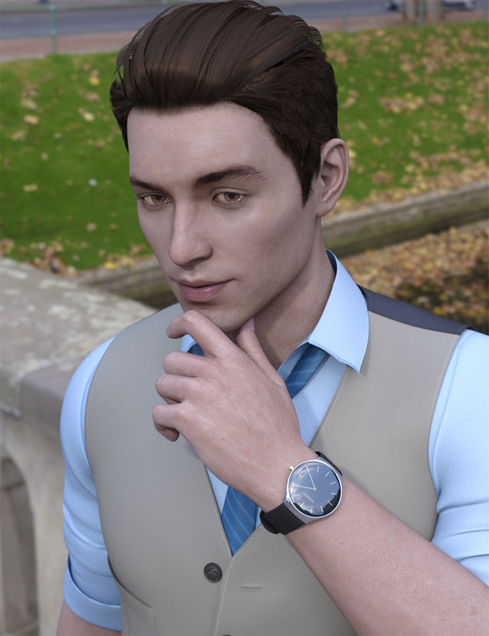 dForce Oxford Outfit for Genesis 8 Male(s) by: Blue Rabbit, 3D Models by Daz 3D