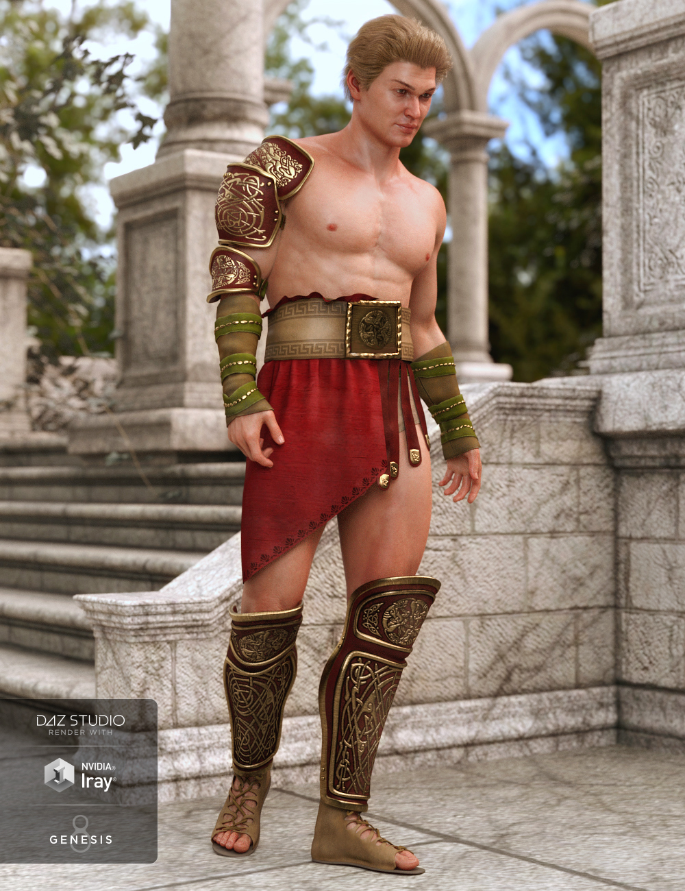 dForce Aries Outfit for Genesis 8 Male(s) by: ArienLyrra Madril, 3D Models by Daz 3D