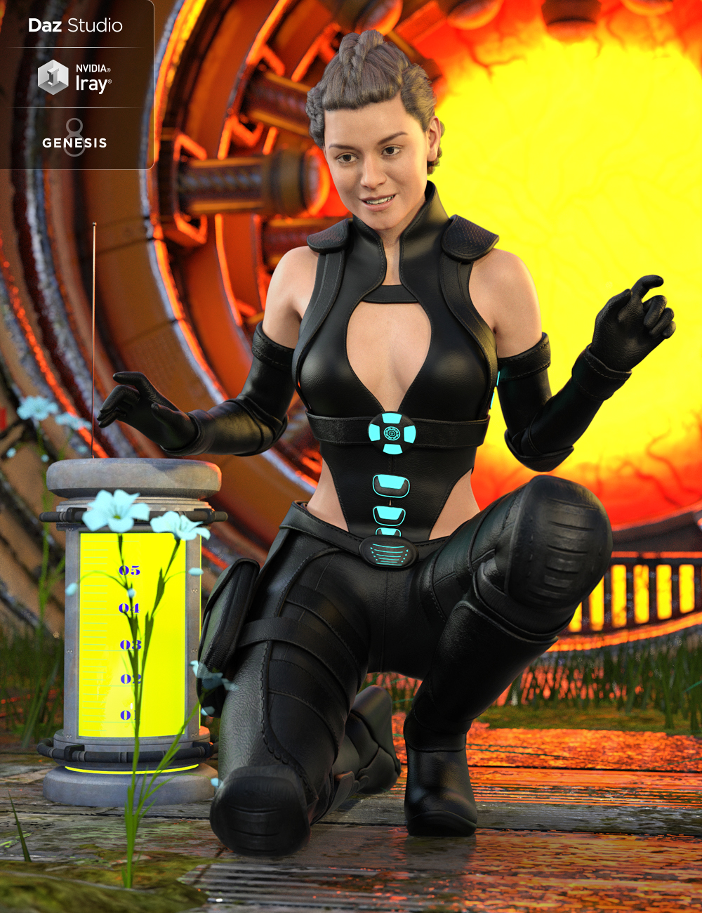Sci-Fi Spy Outfit for Genesis 8 Female(s)