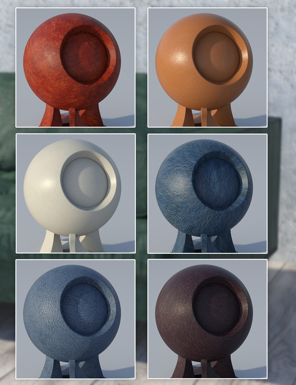 Leather Shaders by: Dimidrol, 3D Models by Daz 3D