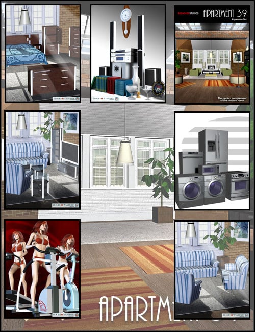 Modern Apartment Bundle by: , 3D Models by Daz 3D