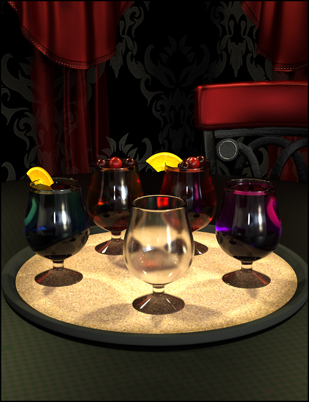 Cheers Drink Tray and Drinks Cheers Drink Tray and Drinks by: ARTCollab, 3D Models by Daz 3D