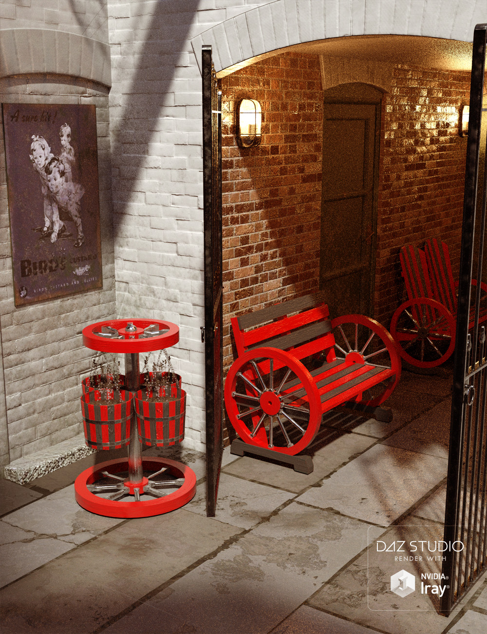 Celtic, Chic & Industrial Garden Furniture by: ForbiddenWhispers, 3D Models by Daz 3D