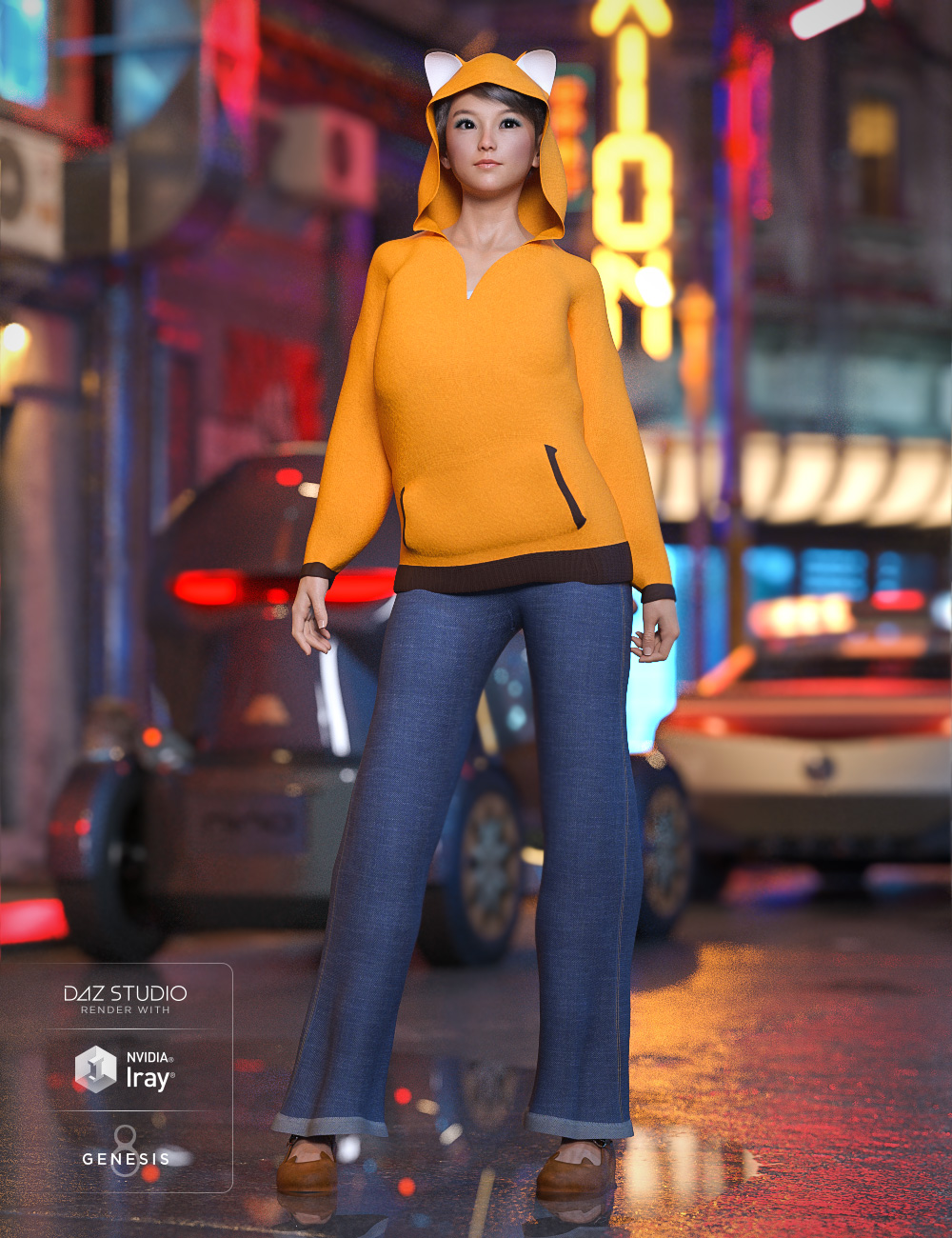 Casual Kitty: Spirit by: Moonscape GraphicsSade, 3D Models by Daz 3D