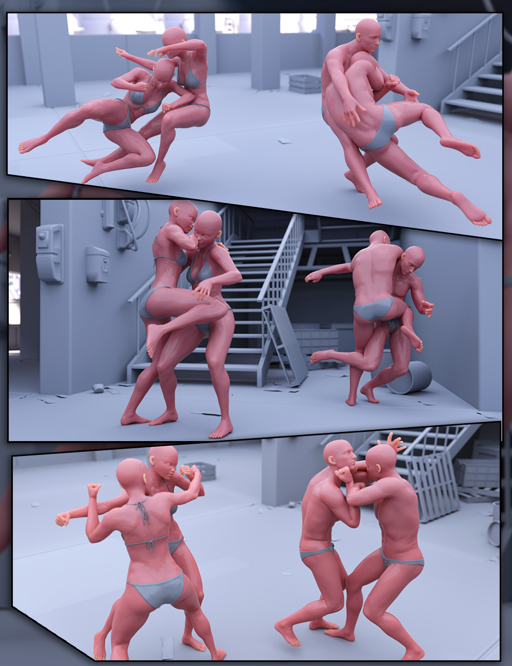 CS01: Fighting Poses for Genesis 8 by: Aeon Soul, 3D Models by Daz 3D