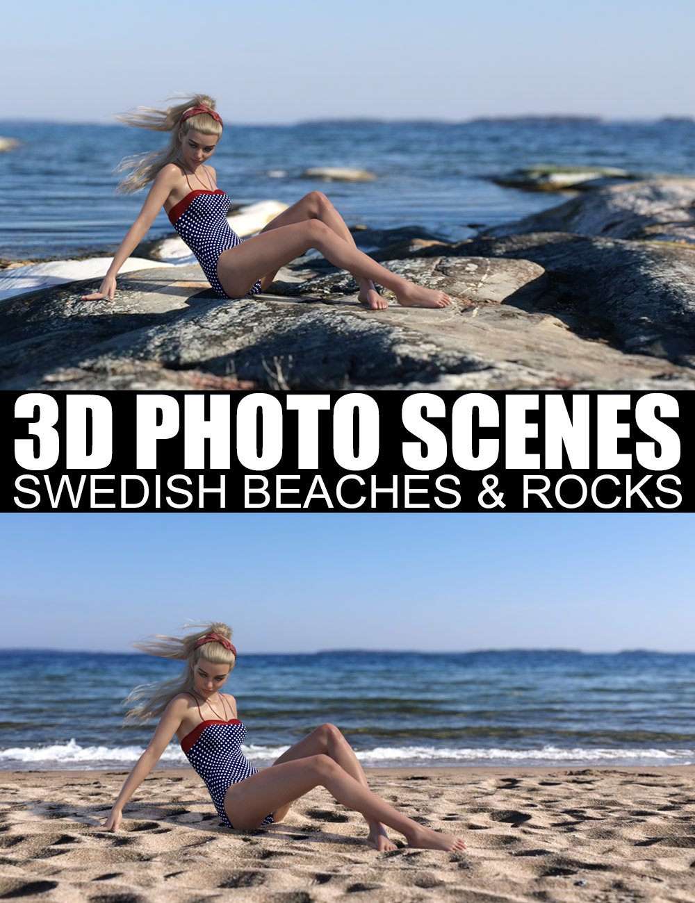3D Photo Scenes - Swedish Beaches And Rocks by: Dreamlight, 3D Models by Daz 3D