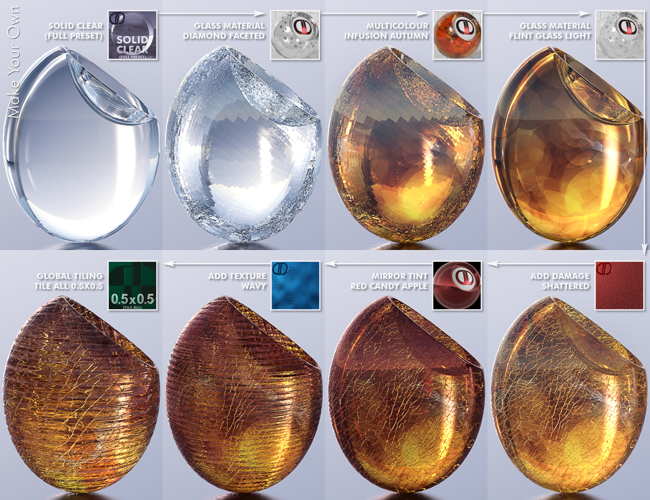 DD Gorgeous Glass Shaders for Iray Vol.2 MR by: Digital Delirium, 3D Models by Daz 3D