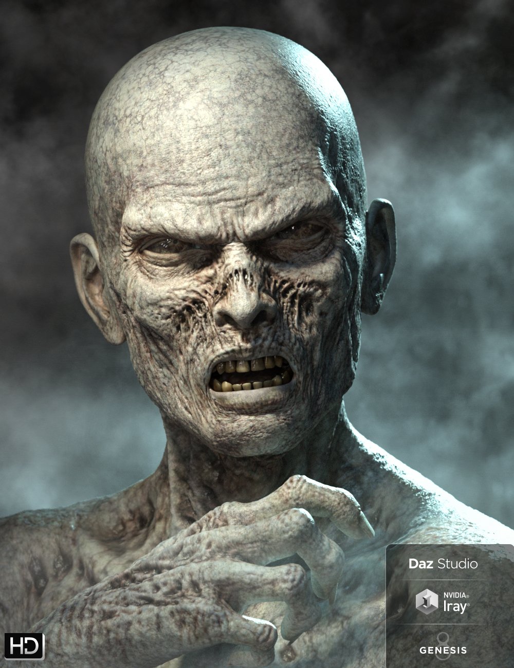 Ultimate Zombie HD for Genesis 8 Male by: Groovy Patrol, 3D Models by Daz 3D