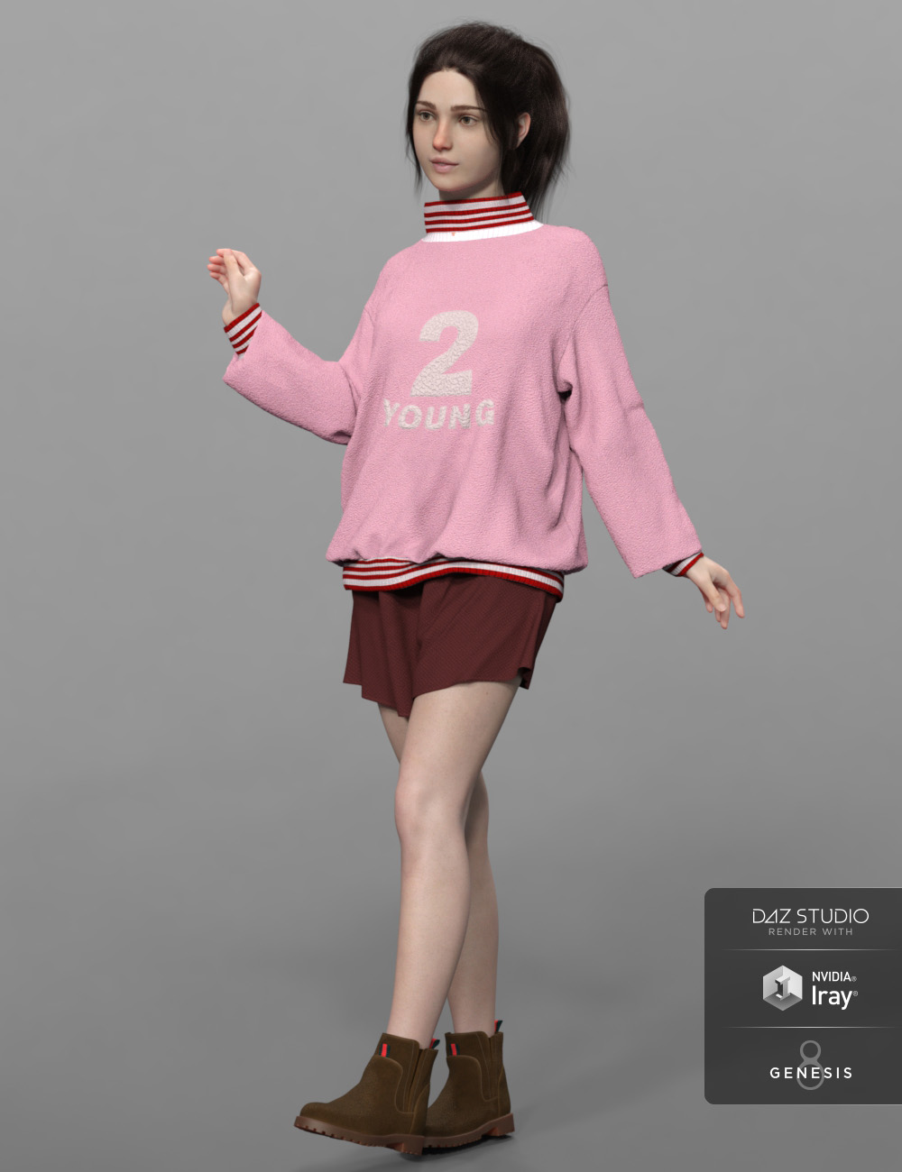 Sara for Teen Jane 8 by: Cherubit, 3D Models by Daz 3D