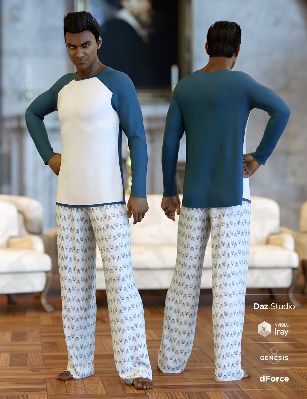 dForce Stellan Lounge Wear for Genesis 8 Male(s) dForce Stellan Lounge Wear for Genesis 8 Male(s) by: Moonscape GraphicsSadePandyGirl, 3D Models by Daz 3D