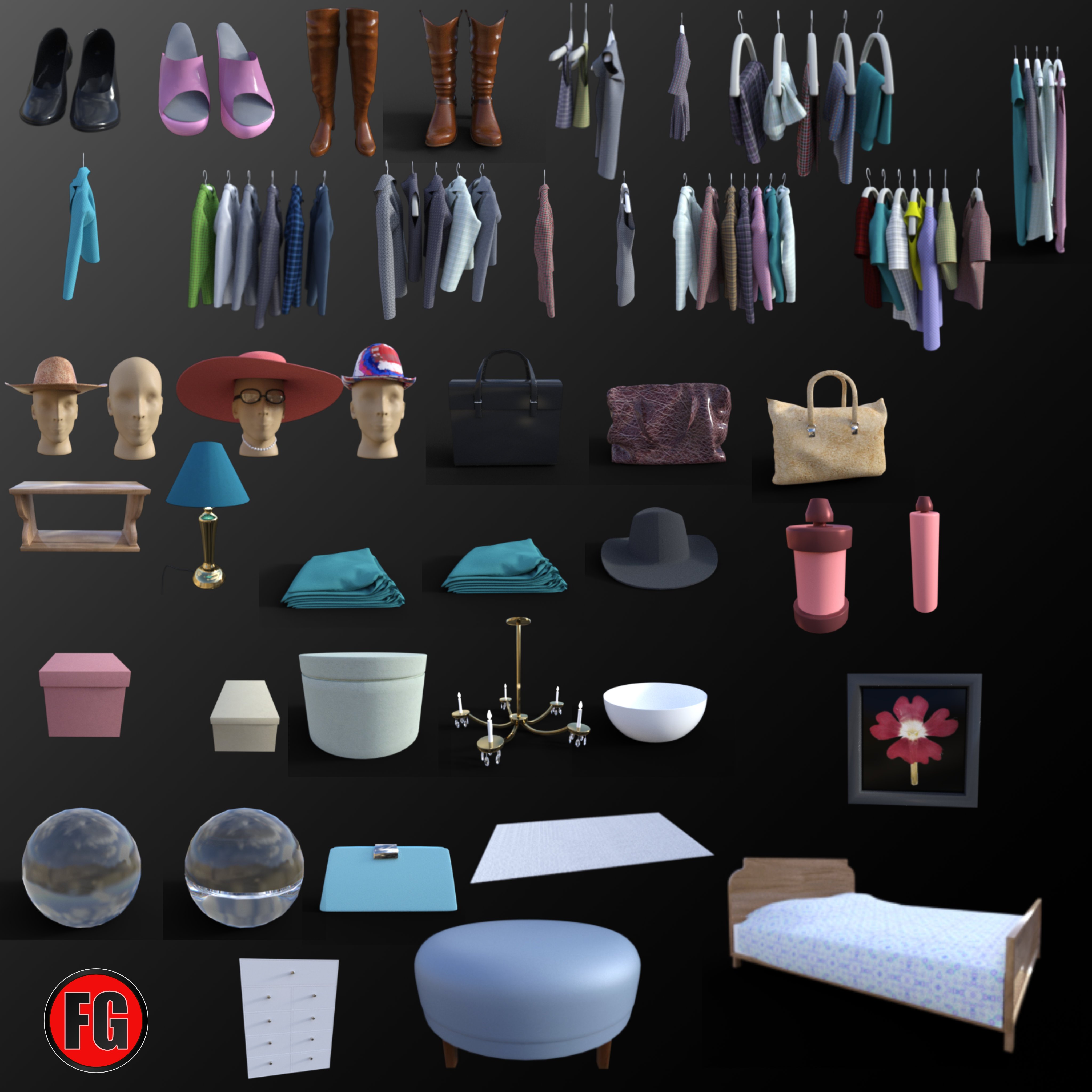 FG Closet by: Fugazi1968, 3D Models by Daz 3D