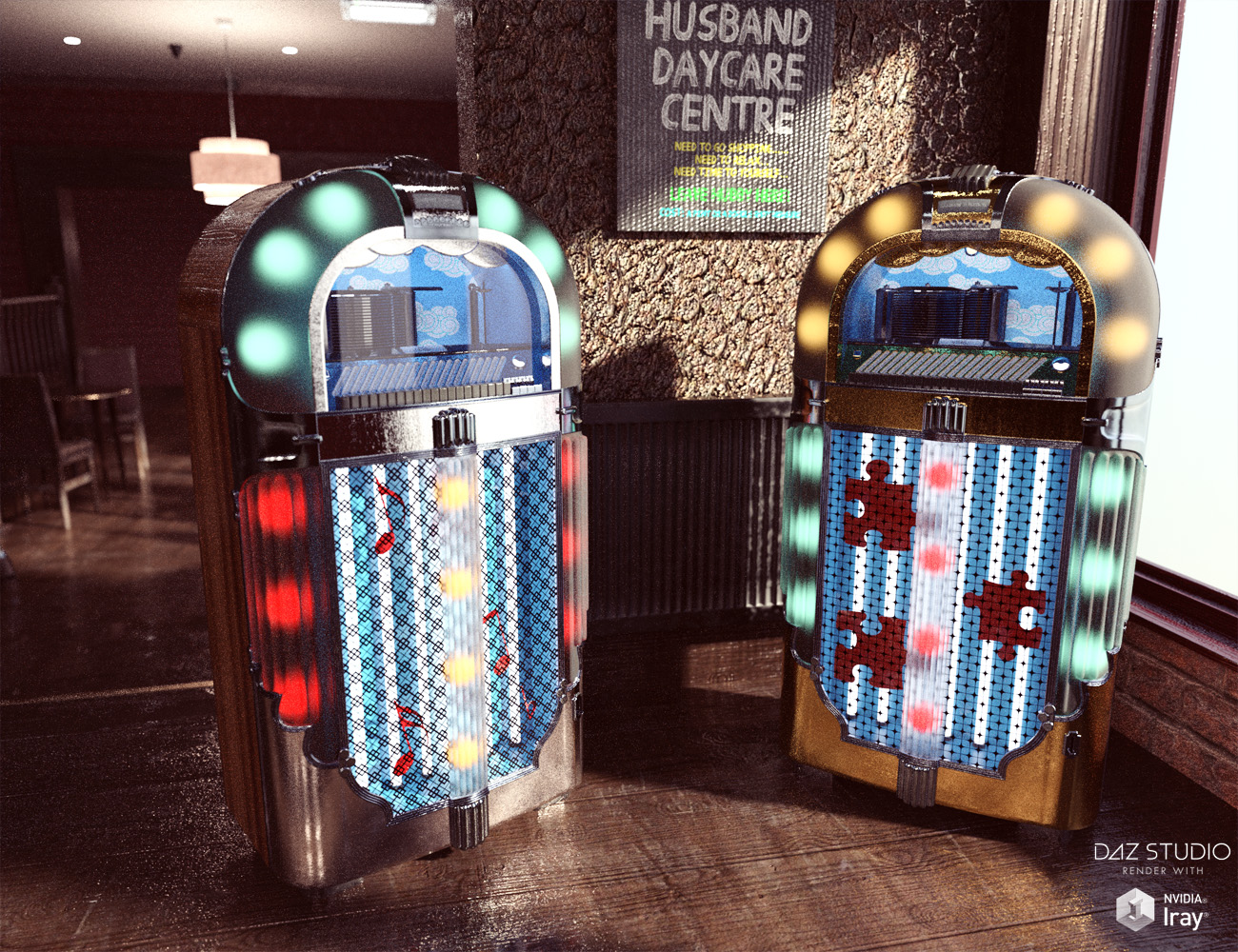 Vintage Jukebox by: David BrinnenForbiddenWhispers, 3D Models by Daz 3D