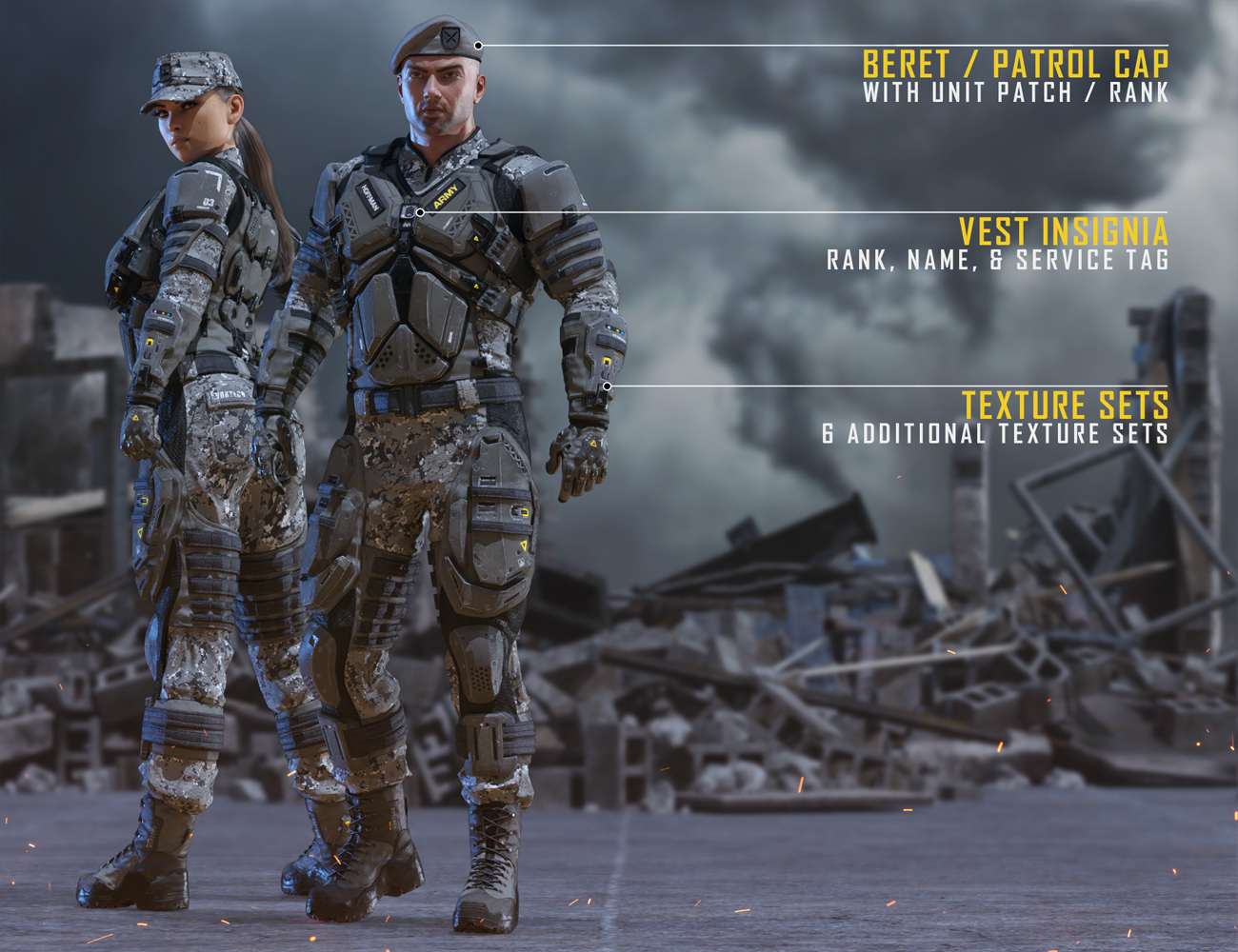 Insignia Expansion for ATLAS Armored Suit Daz 3D