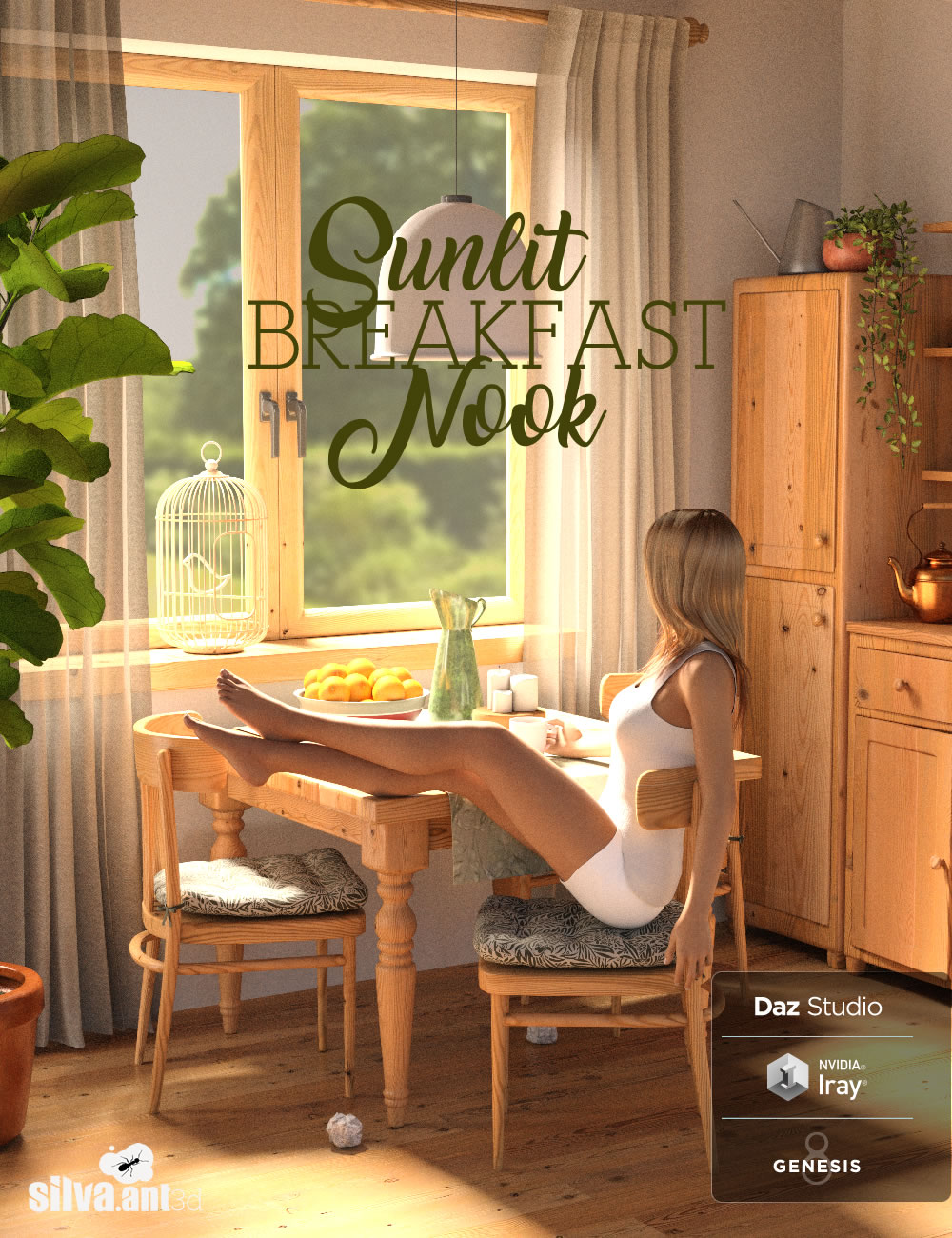 Sunlit Breakfast Nook by: SilvaAnt3d, 3D Models by Daz 3D