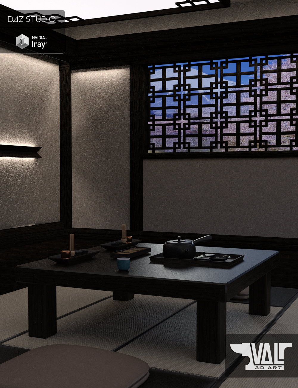 Modern Tea Room by: Val3dart, 3D Models by Daz 3D