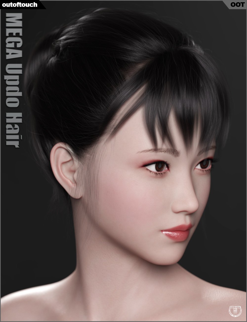 MEGA Updo Hair for Genesis 3 and 8 Female(s) | Daz 3D