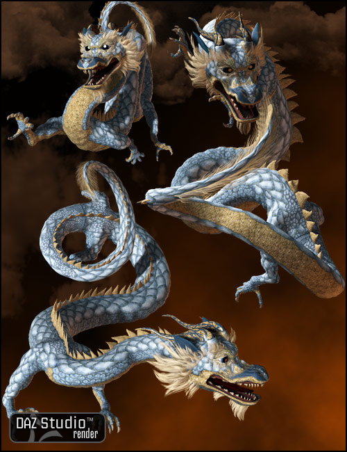 Eastern Dragon Poses by: Digiport, 3D Models by Daz 3D