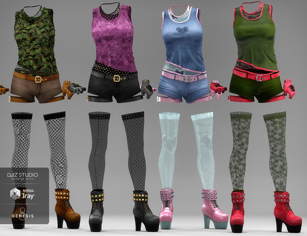 TimeOut Outfit Textures | Daz 3D