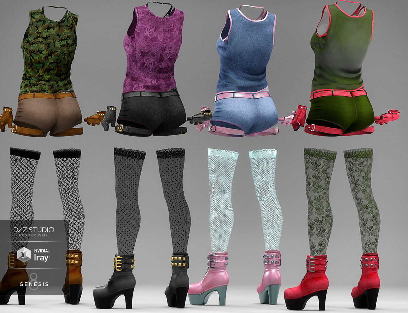 TimeOut Outfit Textures | Daz 3D