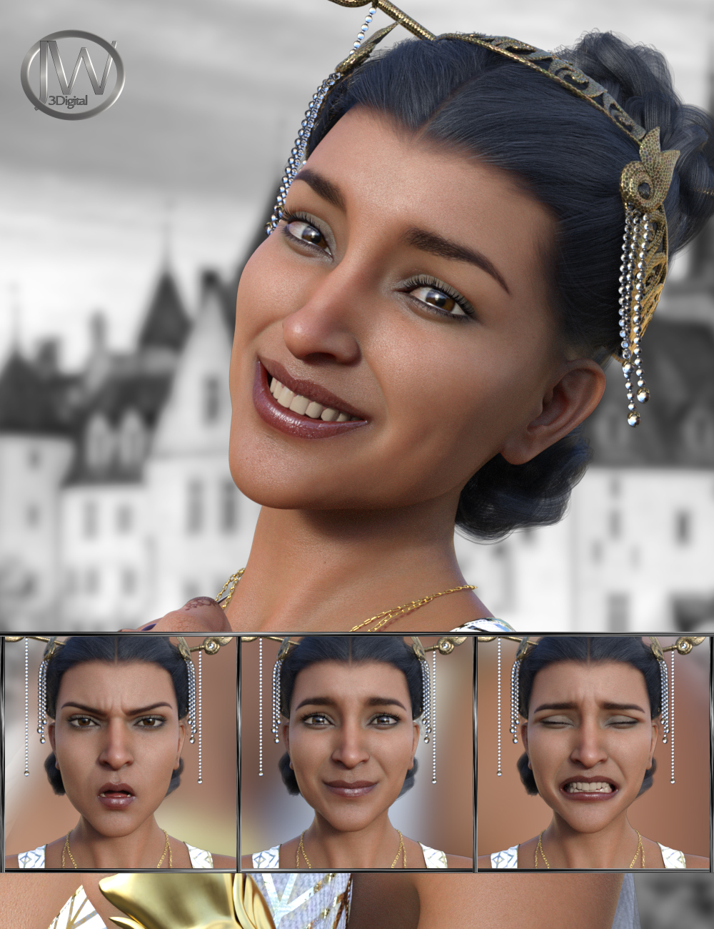 Like a Princess - Expressions for Genesis 8 Female and Kala 8 by: JWolf, 3D Models by Daz 3D