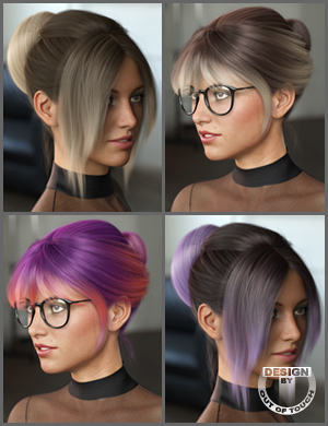 OOT Hairblending 2.0 Texture XPansion for MEGA Updo Hair | Daz 3D