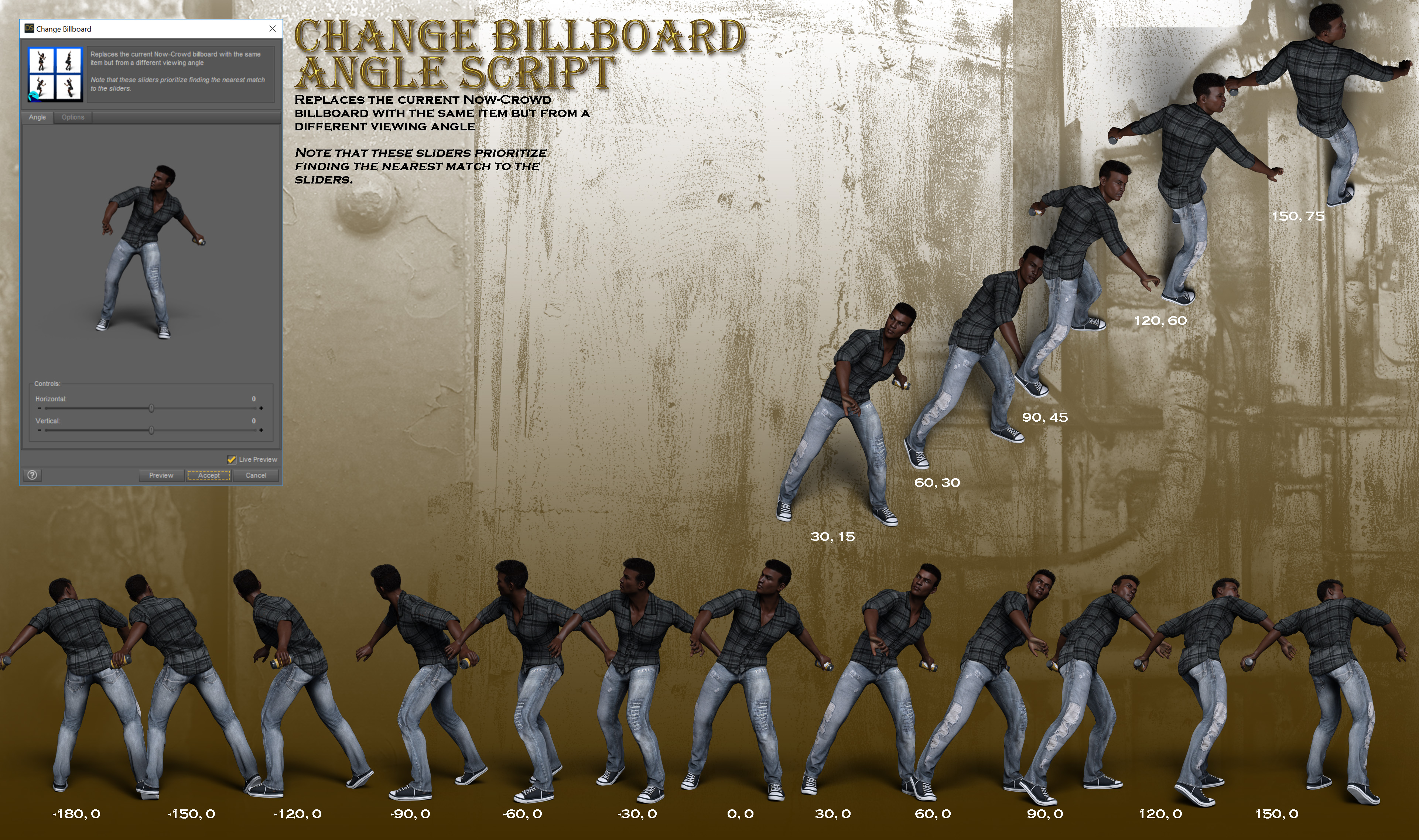 Now-Crowd Billboards - Fight by: RiverSoft Art, 3D Models by Daz 3D