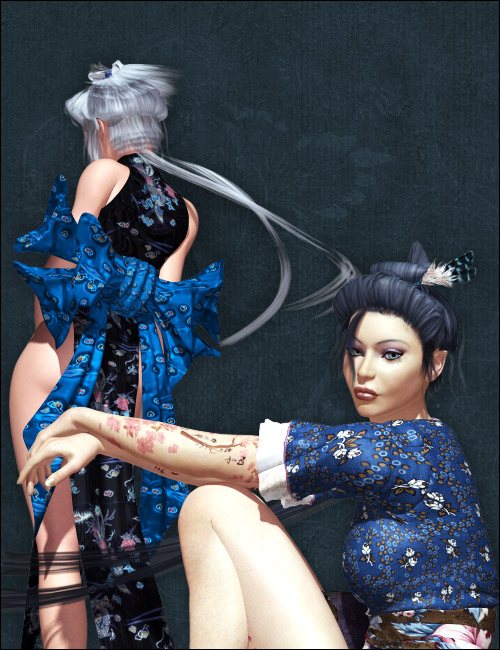 Sayuri Hair by: Ariensurreality, 3D Models by Daz 3D