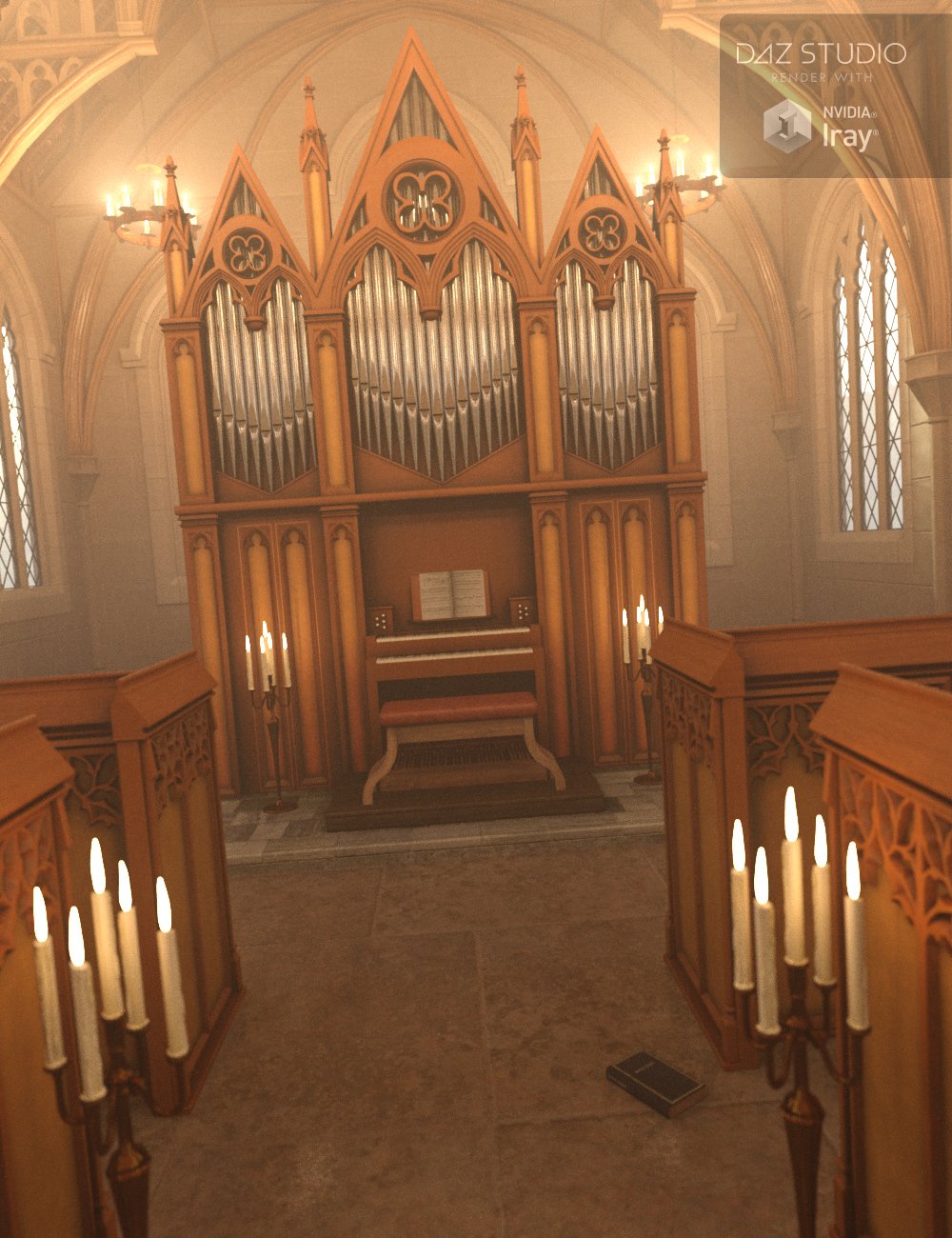 Pipe Organ by: Merlin Studios, 3D Models by Daz 3D