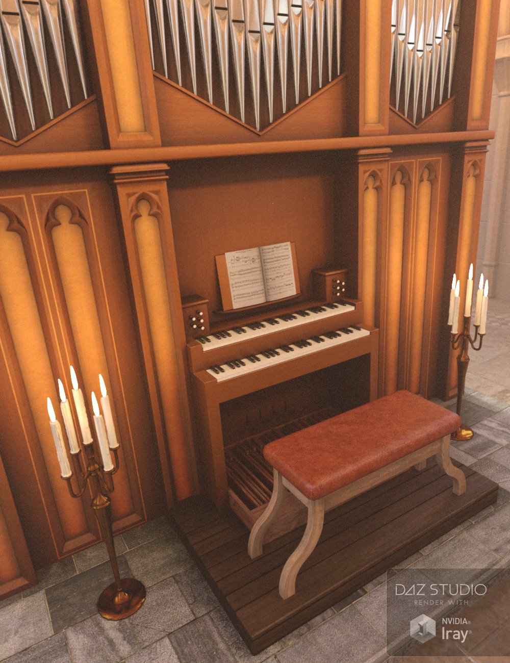 Pipe Organ by: Merlin Studios, 3D Models by Daz 3D