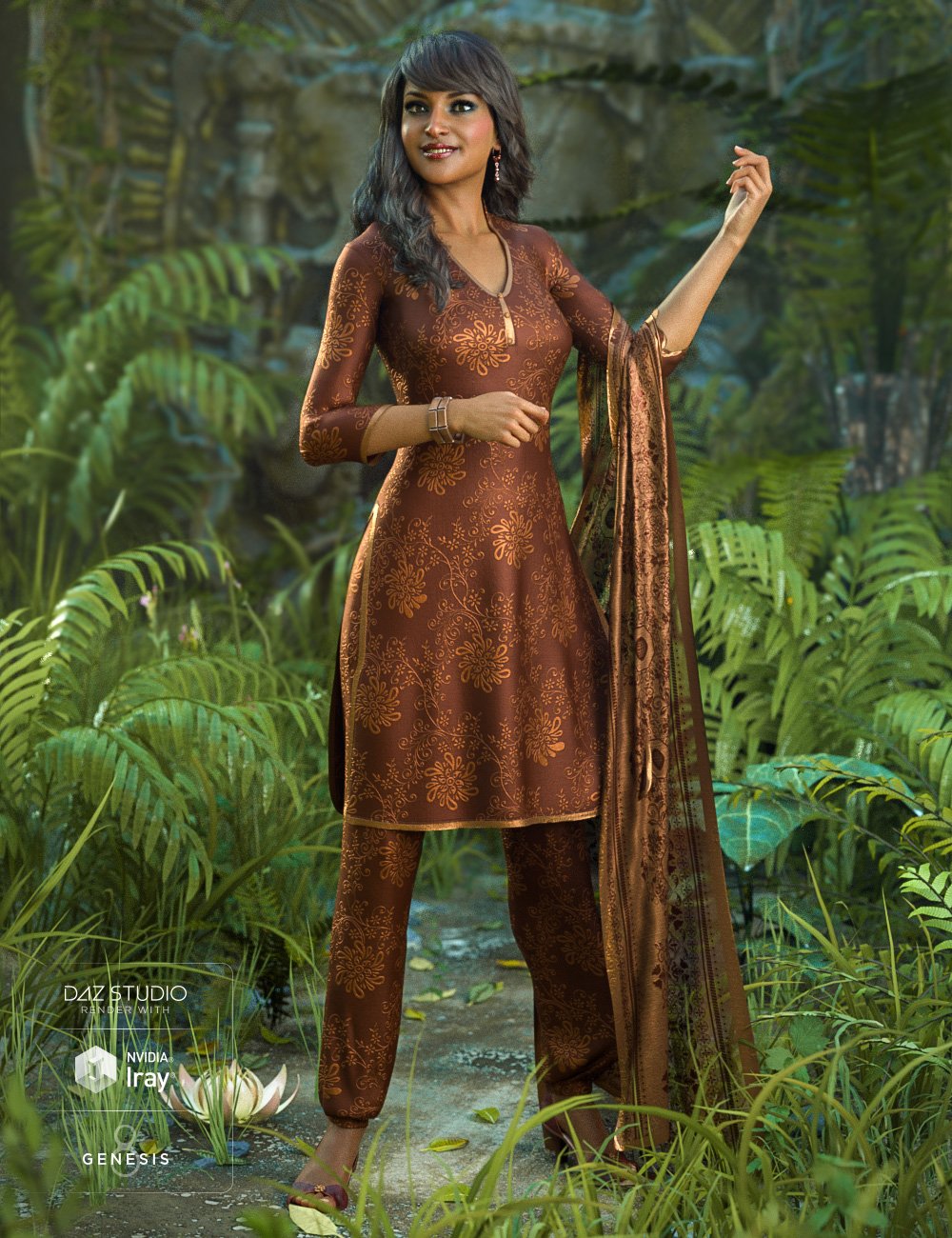 Salwar Kameez Jasmine Salwar Kameez Jasmine by: Moonscape GraphicsSade, 3D Models by Daz 3D