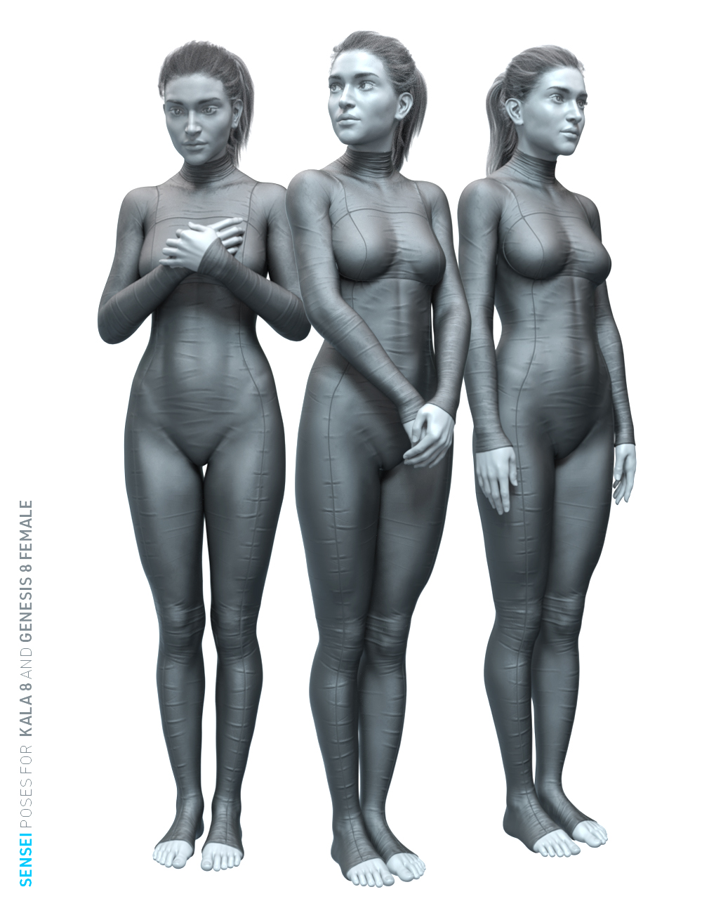 Sensei Poses for Kala 8 and Genesis 8 Female by: Shimuzu, 3D Models by Daz 3D