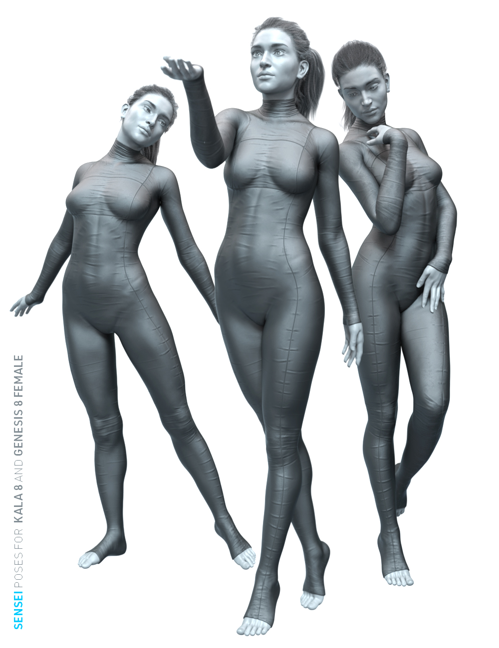 Sensei Poses for Kala 8 and Genesis 8 Female by: Shimuzu, 3D Models by Daz 3D