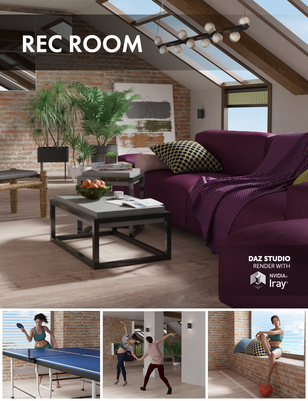 Rec Room by: Dimidrol, 3D Models by Daz 3D