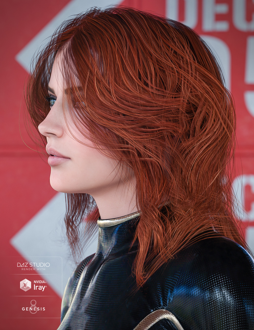 Geo Hair for Genesis 8 Female(s) by: goldtassel, 3D Models by Daz 3D