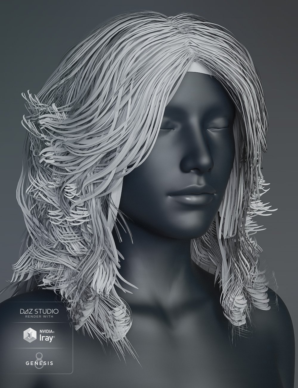 Geo Hair for Genesis 8 Female(s) by: goldtassel, 3D Models by Daz 3D