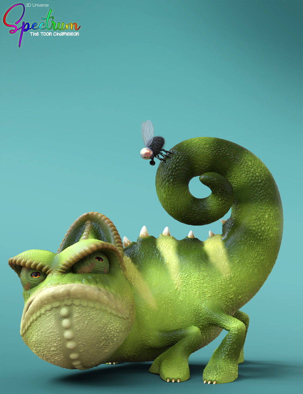 Cartoon Chameleon by: 3D Universe, 3D Models by Daz 3D