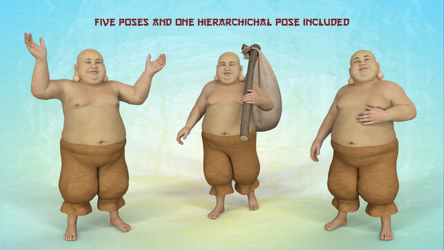 Budai for Genesis 8 Male by: GuruvarPixelTizzyFit, 3D Models by Daz 3D