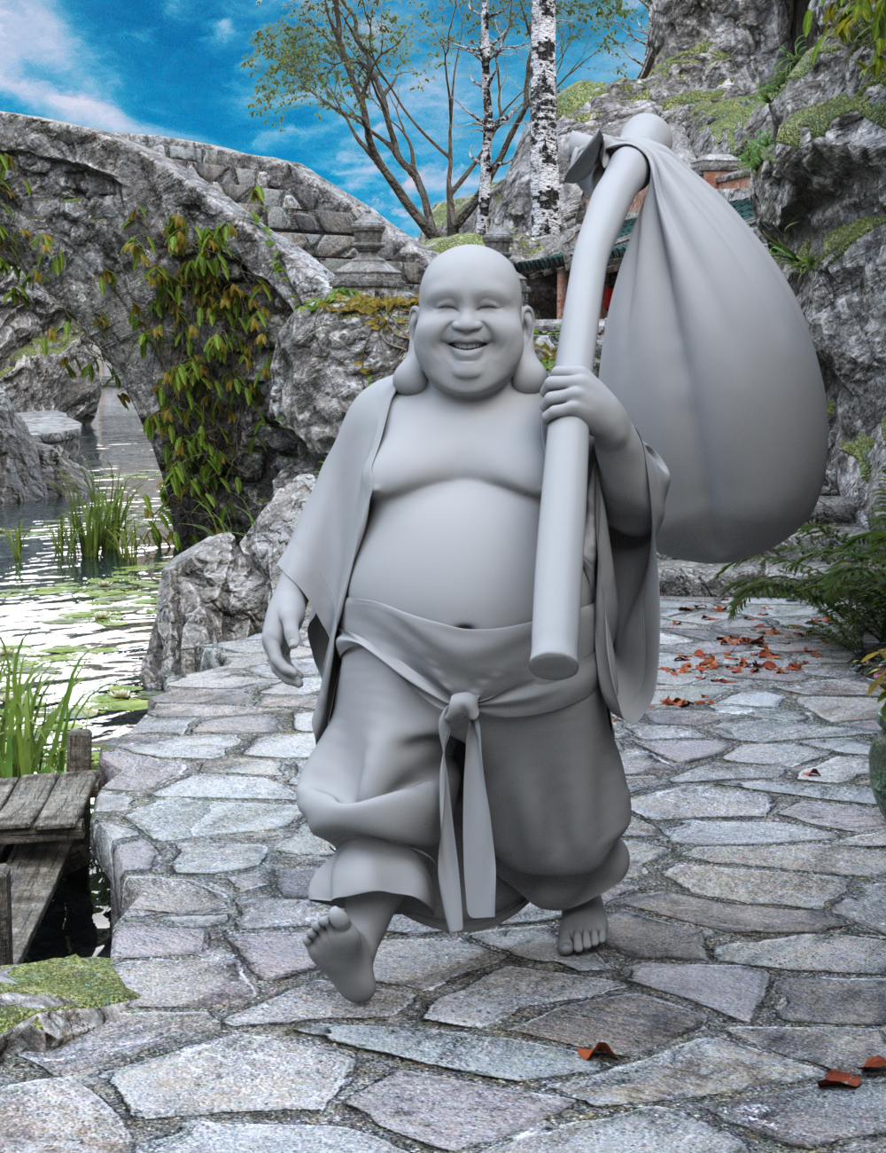 Budai for Genesis 8 Male by: GuruvarPixelTizzyFit, 3D Models by Daz 3D