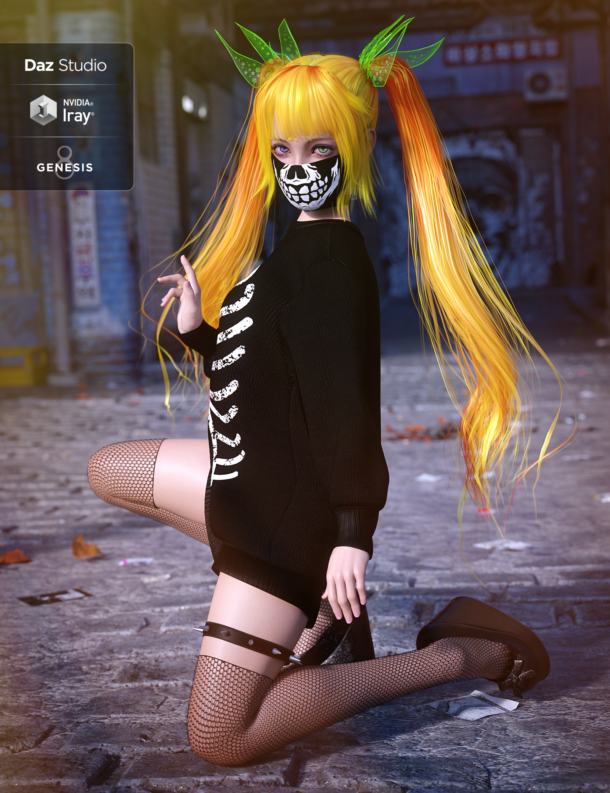 dForce Yami Kawaii Outfit for Genesis 8 Female(s)