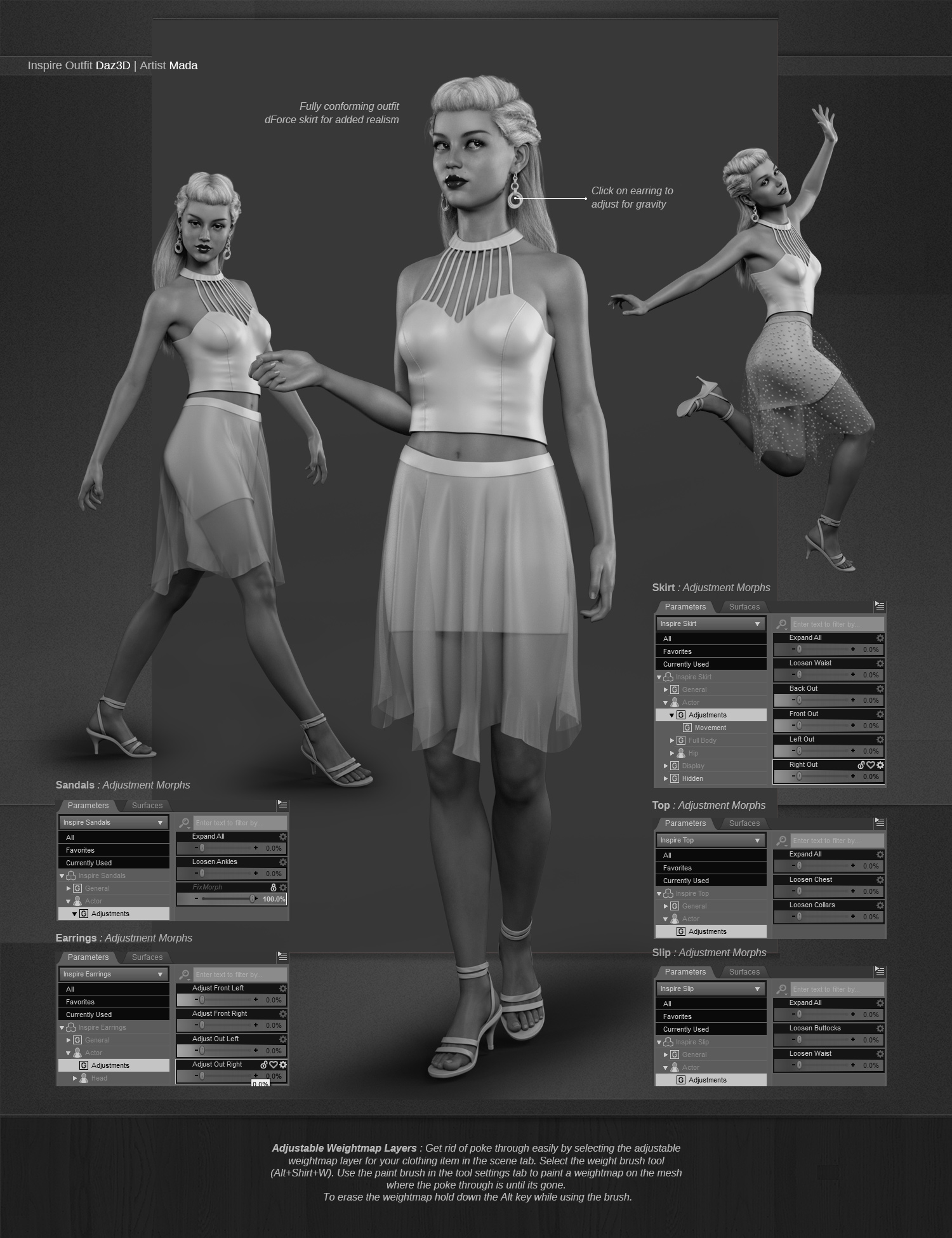dForce Inspire Outfit for Genesis 8 Female(s) by: DirtyFairyMada, 3D Models by Daz 3D