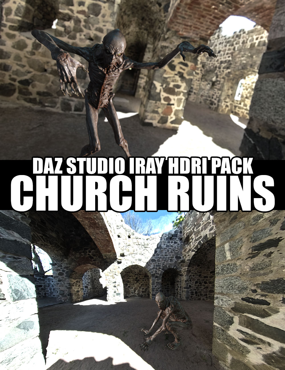 Church Ruins - DAZ Studio Iray HDRI Pack by: Dreamlight, 3D Models by Daz 3D