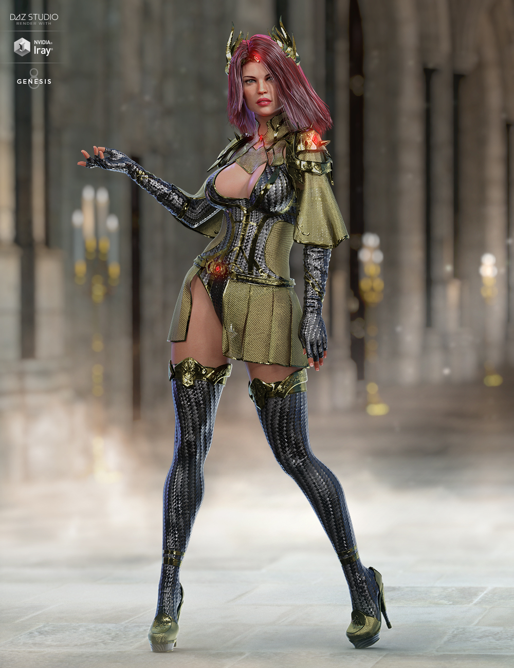 dForce X-Fighter Outfit Iray Textures by: HM, 3D Models by Daz 3D
