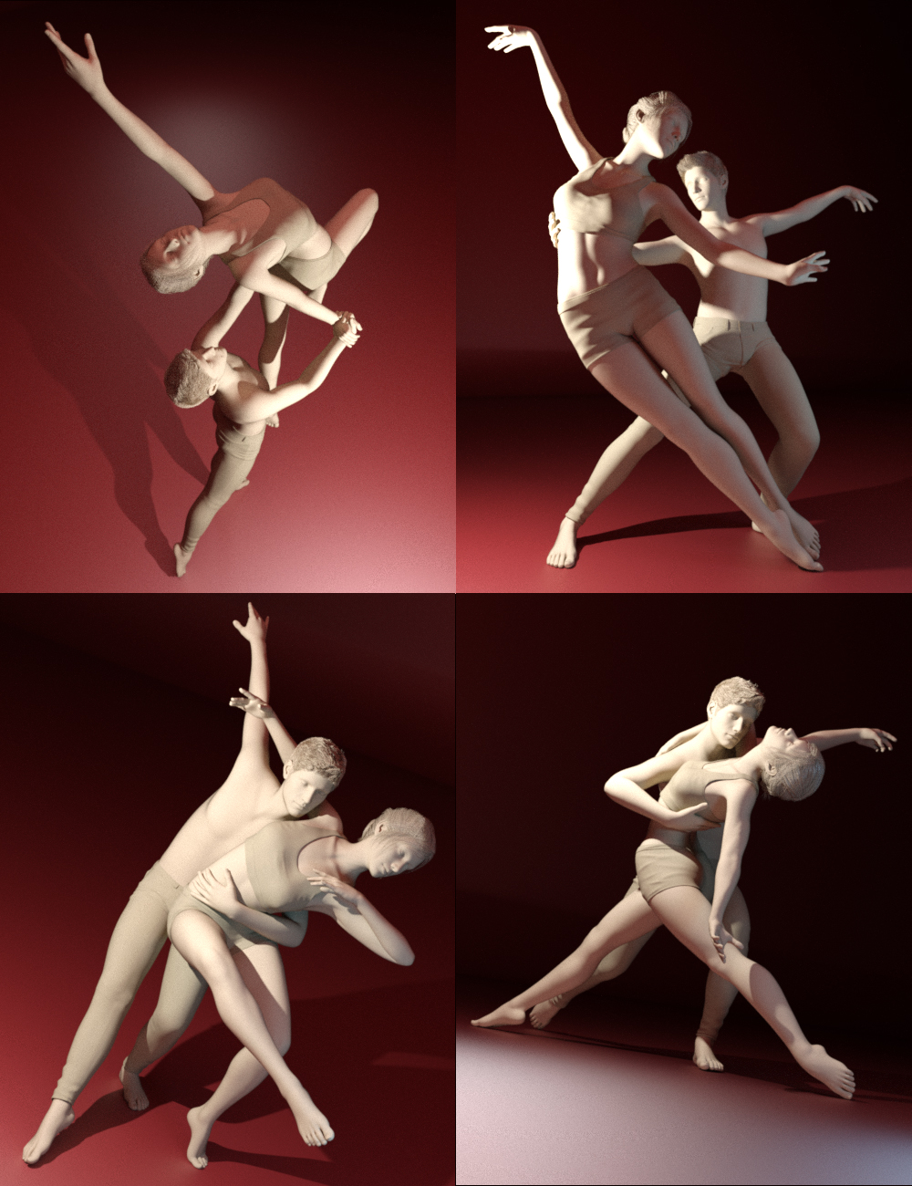 Ballet Couple Poses for Genesis 3 and 8 by: SJohnston Studio, 3D Models by Daz 3D
