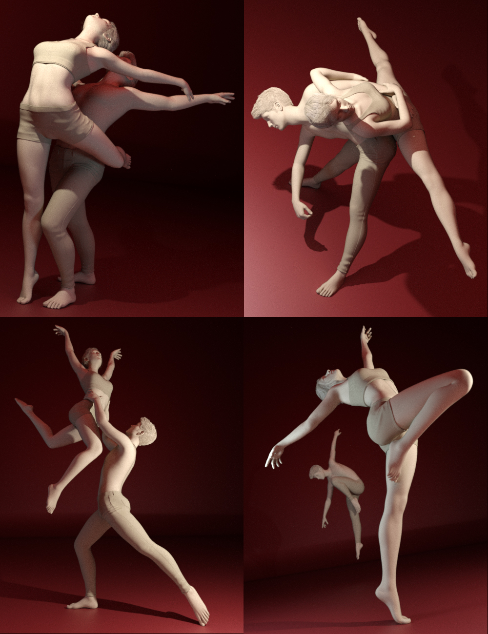 Ballet Couple Poses for Genesis 3 and 8 by: SJohnston Studio, 3D Models by Daz 3D